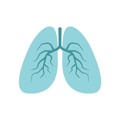 Lungs icon. Respiratory system. Vector graphics