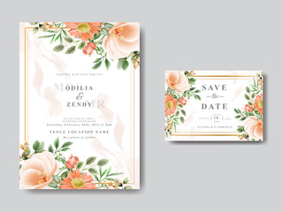 Wedding Cards Template Floral Design