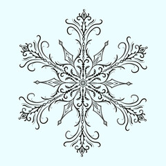 Snowflake for Christmas and New Year's design