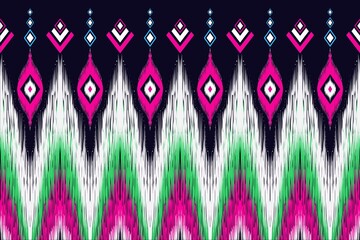 Ikat pattern ethnic tribal textile American African fabric geometric mandalas motif native boho bohemian carpet aztec