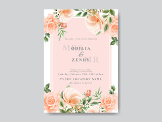 Wedding Cards Template Floral Design