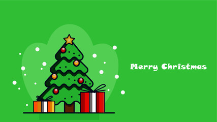 christmas tree and gifts