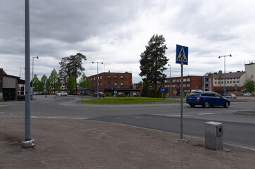 Naklejka premium street in the city