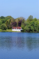 Fototapeta na wymiar The Fishing Temple - Virginia Water Lake - Surrey England UK