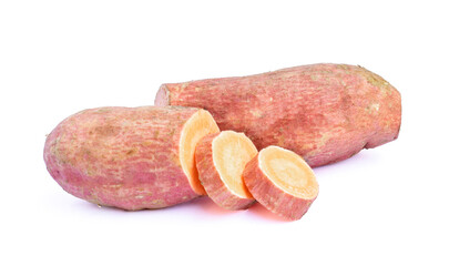 Sweet potato isolated on white background