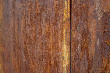Obraz premium View on a rusty door