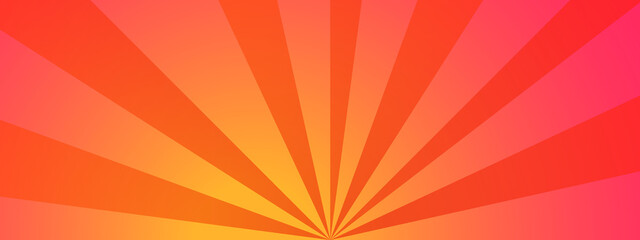 abstract sun light rays on orange background.