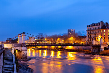 Grenoble im Winter, Haute-Savoie, Frankreich