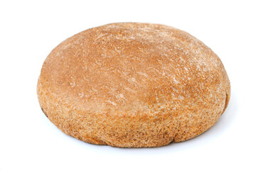 Bran bread isolated on white background