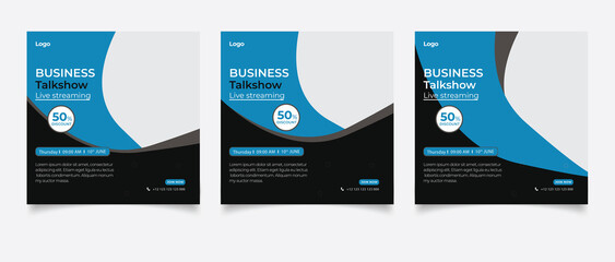 Live streaming workshop  social media post template