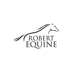 Robert Horse Equine Rehabilitation Logo Tamplate