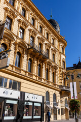 Fototapeta premium Facade of an old building in Linz. Austria