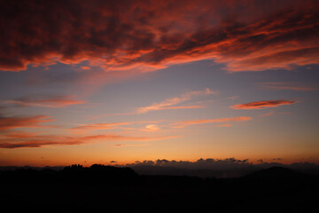 sunset in the mountains