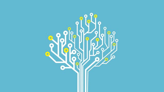 Innovation growing tree - 4K animated video graphic