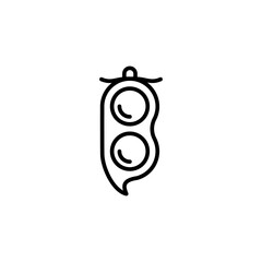 Lentil Line Icon In A Simple Style. Vector sign in a simple style isolated on a white background. 64x64 pixel.