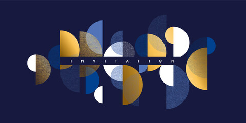 Modern abstract geometric header, invitation - 437070118
