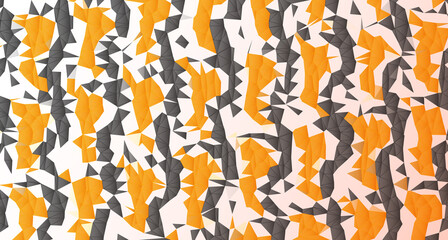 オレンジと黒の抽象的なポリゴンのベクターの背景イラスト
