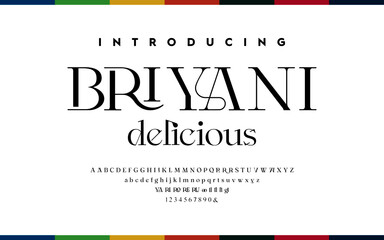 Fototapeta premium Classic lettering minimal fashion design. Elegant typography alphabet a to z and number. Vector illustration