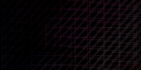 Dark Purple, Pink vector background with lines.