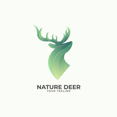 Fototapeta premium Logo illustration nature deer gradient style
