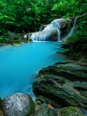 Beautiful waterfall in deep forest at Thailand