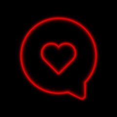 light background with heart shape inside circle