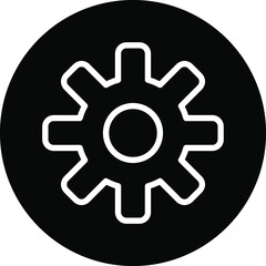 settings line icon vector isolated on white background