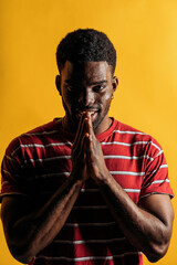 Studio Portrait Of Black Male Model