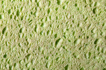 Magnified Sponge Fibers. Green sponge texture. Close up
