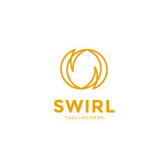 Abstract Swirl logo. Letter S logo design template