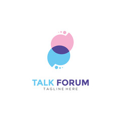 Talk Forum logo design template