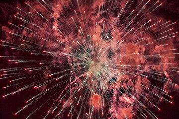 fireworks at the night sky