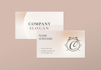 Business Card Layout for Beauty Brand