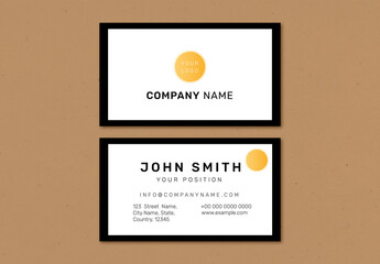 Elegant Business Card Layout in White