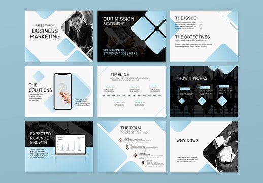 Business Presentation Design Layout Set