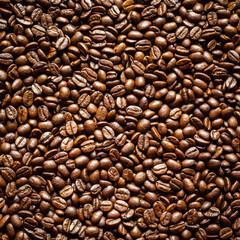 Coffee beans background and texture.