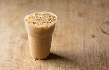 Cold Coffee On Wood