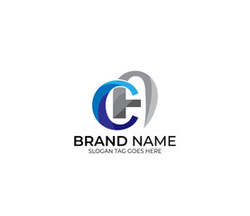 Modern CA Alphabet Blue Or Gray Colors Company Based Logo Design Concept