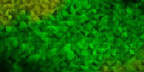 Dark Blue, Green vector backdrop with lines, triangles.