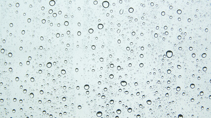 water drops on blue background