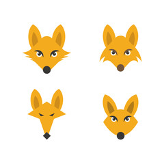 fox logo themes in bold vector image