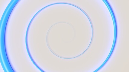 minimal abstract composition spiral pattern blue 3d render