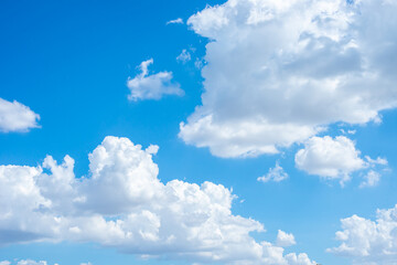 Naklejka na ściany i meble many white clouds in the blue sky