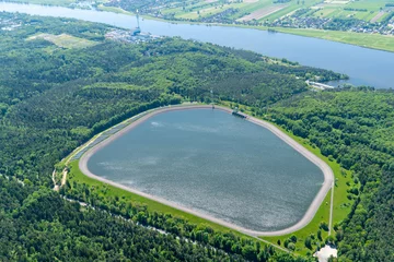 Poster Pumpspeicherkraftwerk Geesthacht an der Elbe © Aufwind-Luftbilder
