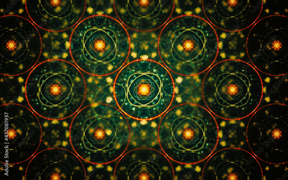Fototapete abstract illustration background image patterns in the form of lines and geometric shapes intersecti