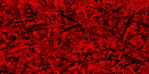 Fototapeta premium Dark orange vector backdrop with triangles, lines.