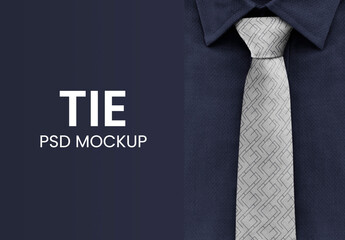 Necktie Mockup for Business Wear Apparel