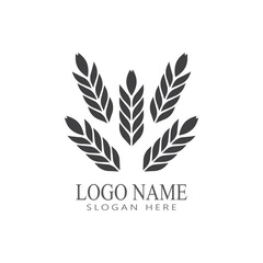 Agriculture wheat vector icon design