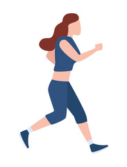 Fototapeta na wymiar woman fitness running