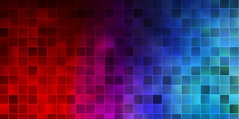 Light Blue, Red vector background with rectangles.